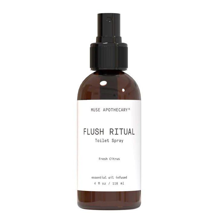Muse Apothecary Flush Ritual Toilet Spray, Fresh Citrus, (3) 4 fl oz + (1) 0.45 fl oz