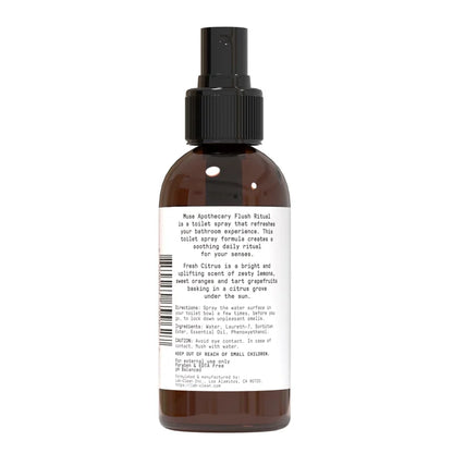 Muse Apothecary Flush Ritual Toilet Spray, Fresh Citrus, (3) 4 fl oz + (1) 0.45 fl oz