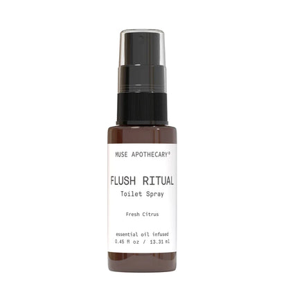 Muse Apothecary Flush Ritual Toilet Spray, Fresh Citrus, (3) 4 fl oz + (1) 0.45 fl oz