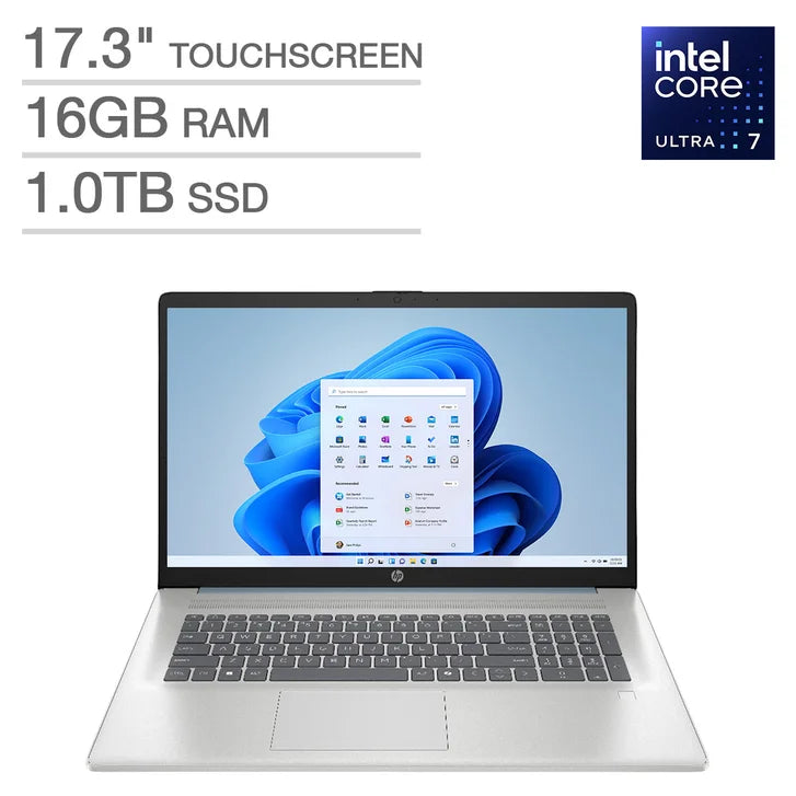 HP 17.3" Touchscreen Laptop - Intel Core Ultra 7 255U - HD+ (1600 x 900) - 16GB Memory - 1TB SSD - Windows 11 Home