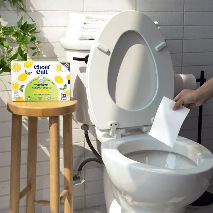 Cleancult Toilet Bowl Cleaner Sheets, Fresh Lemon, 256-count