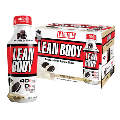 Lean Body Cookies & Cream Protein Shake 14 fl oz, 12-pack