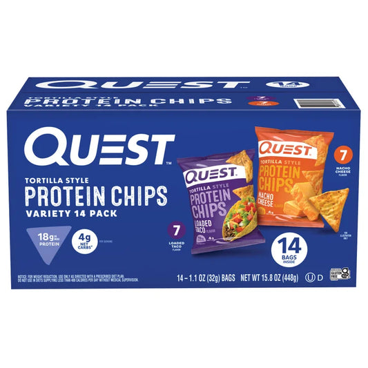 Quest Tortilla Chips, Variety pack, 1.1 Oz Bags, 14-count
