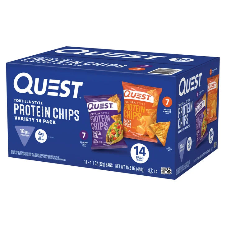 Quest Tortilla Chips, Variety pack, 1.1 Oz Bags, 14-count