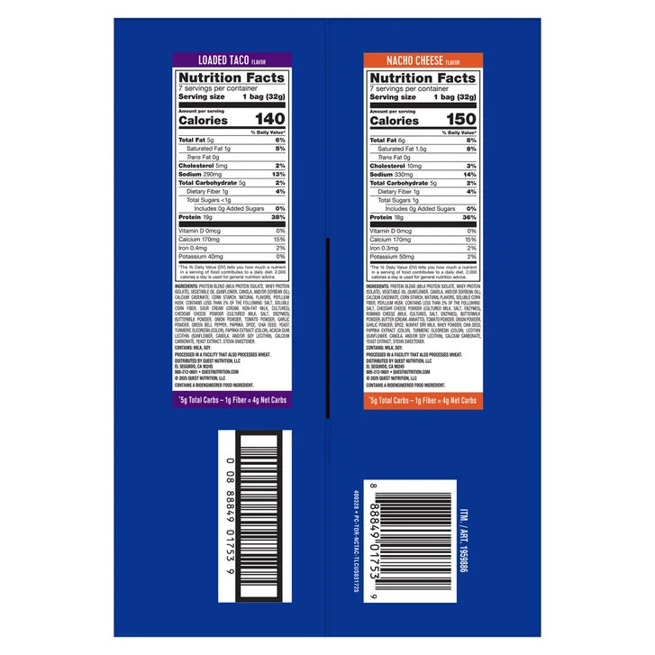 Quest Tortilla Chips, Variety pack, 1.1 Oz Bags, 14-count