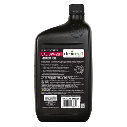 Kirkland Signature 0W-20 Full Synthetic and 5W-30 High Mileage Full Synthetic Motor Oil 1-Quart, 12-Pack