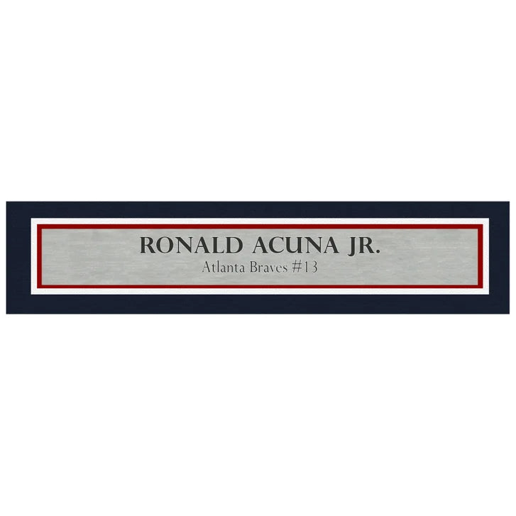 Ronald Acuna Autographed Framed White Nike Atlanta Braves Jersey - Beckett Authenticated