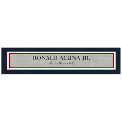 Ronald Acuna Autographed Framed White Nike Atlanta Braves Jersey - Beckett Authenticated