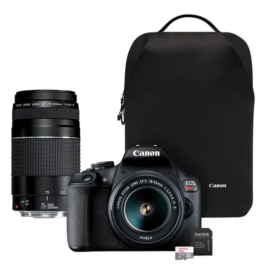 Canon EOS Rebel T7 Dual Lens DSLR Camera Bundle