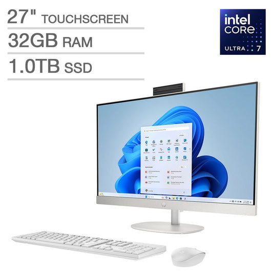 HP 27" All-in-One Touchscreen Desktop PC - Intel Core Ultra 7 255U - FHD (1920 x 1080) - 32GB Memory - 1TB SSD - Windows 11 Home