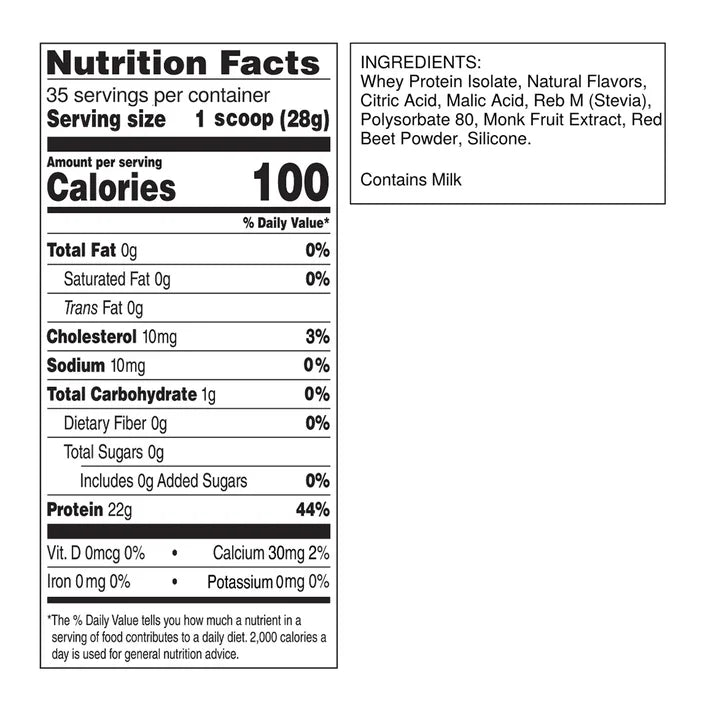 SEEQ Clear Whey Protein Powder, Strawberry Lemonade, 2.16 lbs