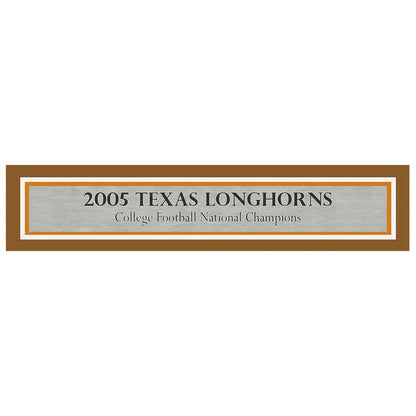 2005 CFB National Champions Texas Longhorns Autographed Framed Orange Jersey With 24 Signatures - Beckett Authenticated
