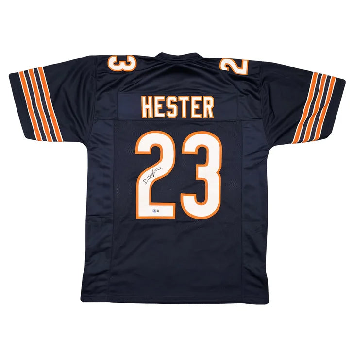 Chicago Bears Devin Hester Autographed Framed Blue Jersey - Beckett Authenticated