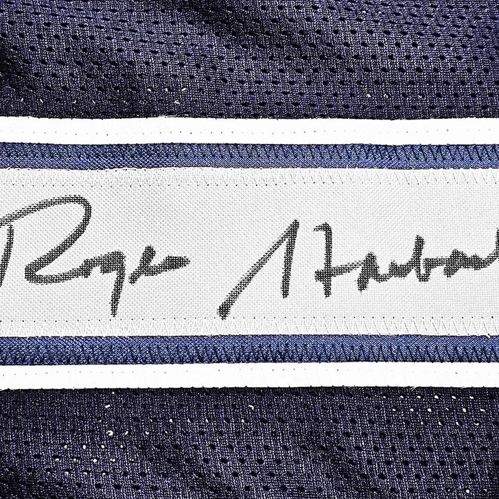 Dallas Cowboys Roger Staubach Autographed Framed Navy Blue Jersey - Beckett Authenticated
