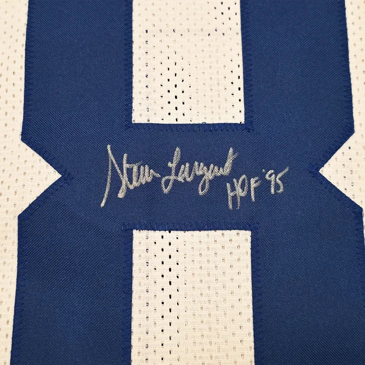 Seattle Seahawks Steve Largent Autographed Framed White Jersey "HOF 95"