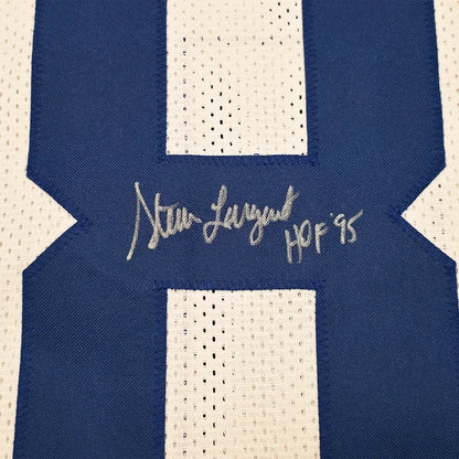 Seattle Seahawks Steve Largent Autographed Framed White Jersey "HOF 95"