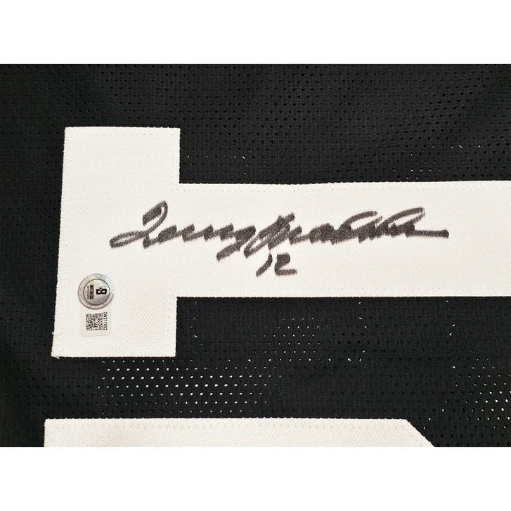 Terry Bradshaw Autographed Framed Black Pittsburgh Steelers Jersey - Beckett Authenticated