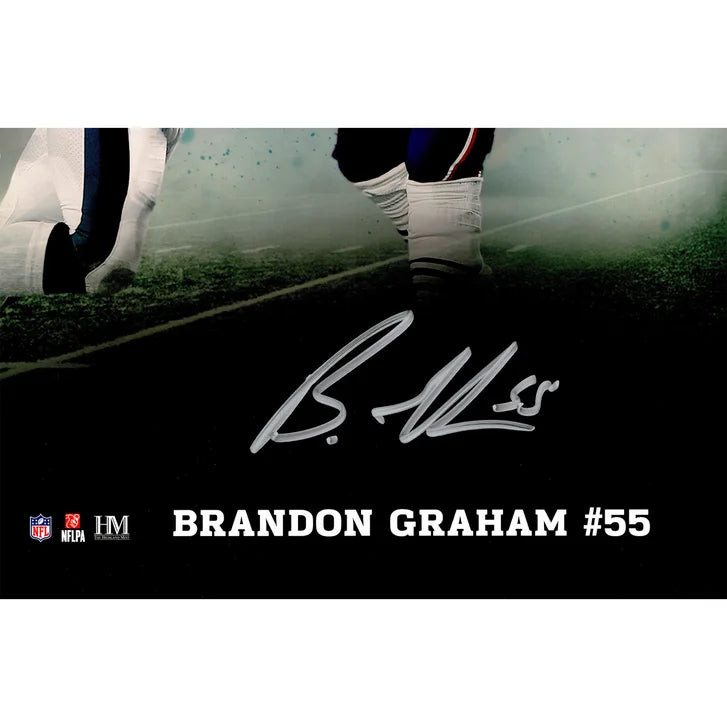 Brandon Graham & Milton Williams Autographed Framed 16” x 20” Photo Philadelphia Eagles Super Bowl Champs Collage - Beckett Authenticated
