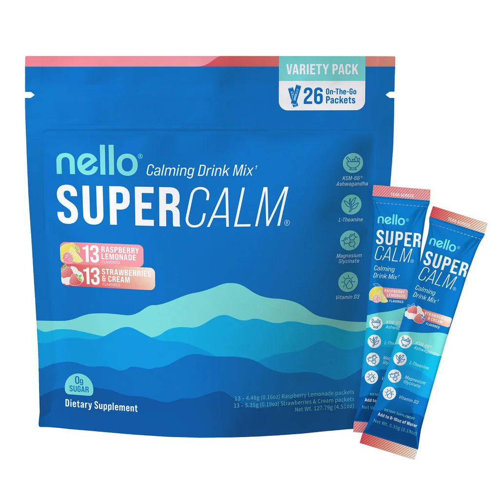 Nello Supercalm Drink Mix, Variety Pack, 26-count