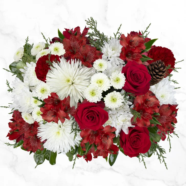 Snowflakes Fresh Cut Floral Arrangement, 24-stems