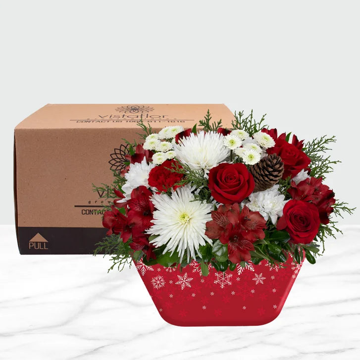 Snowflakes Fresh Cut Floral Arrangement, 24-stems