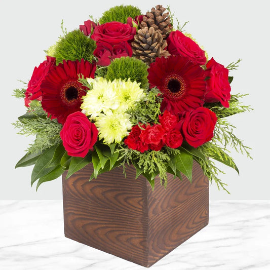 Holiday Joy Fresh Cut Floral Arrangement, 31-stems