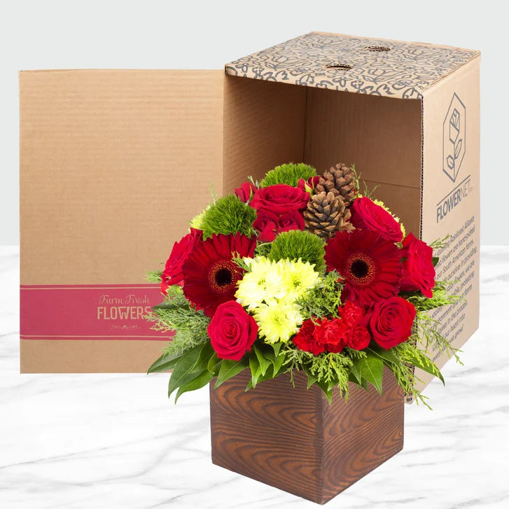 Holiday Joy Fresh Cut Floral Arrangement, 31-stems