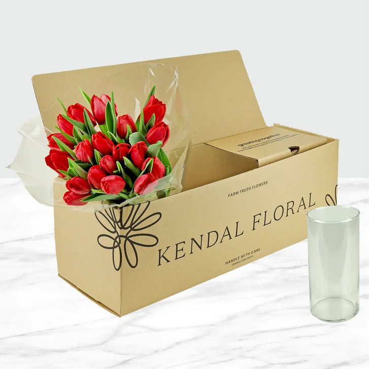 Red Tulips Fresh Cut Floral Arrangement, 20-stems