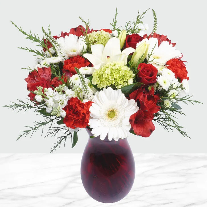 Christmas Cheer Fresh Cut Floral Arrangement, 30-stems