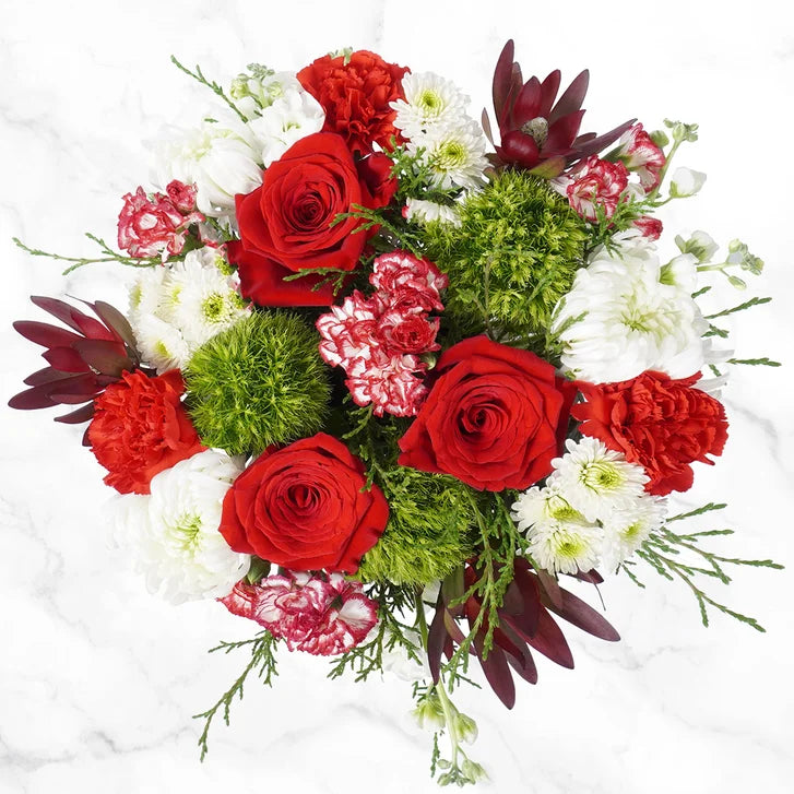 Shades of Christmas Fresh Cut Floral Arrangement, 30-stems