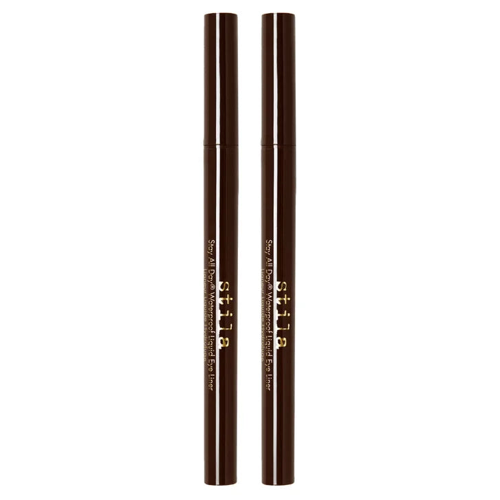 Stila Cosmetics Stay All Day Waterproof Liquid Eye Liner, Dark Brown, 2-pack, .016 fl oz