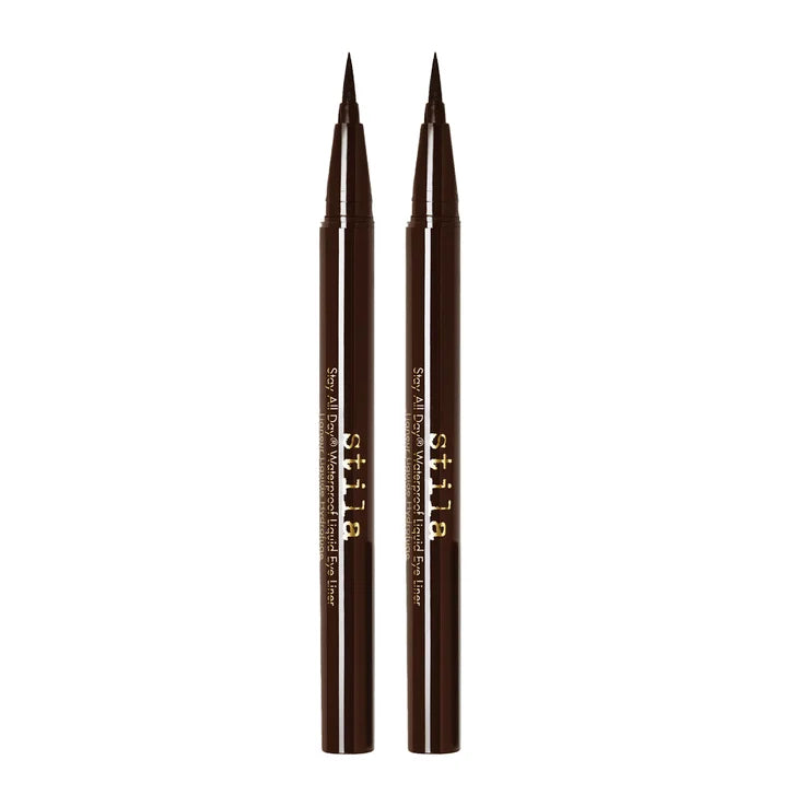 Stila Cosmetics Stay All Day Waterproof Liquid Eye Liner, Dark Brown, 2-pack, .016 fl oz