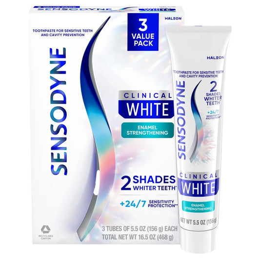 SENSODYNE Clinical White Toothpaste, 5.5 oz, 3-pack