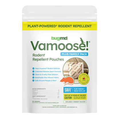 BugMD Vamoose Plus Rodent Repellent Pouches, 8-pack