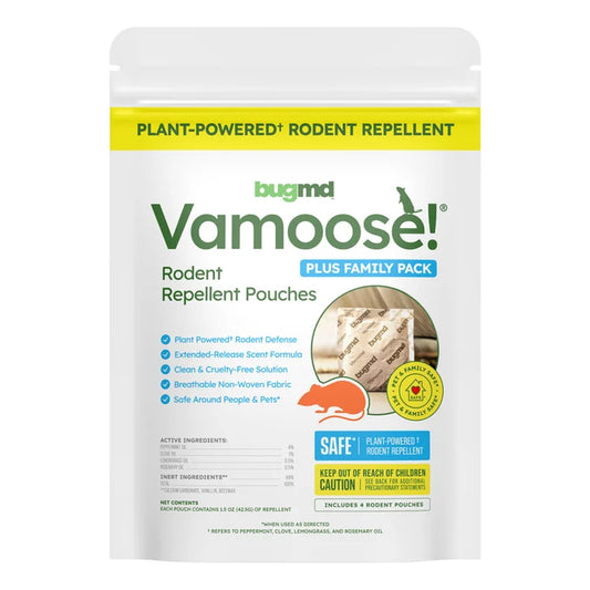 BugMD Vamoose Plus Rodent Repellent Pouches, 8-pack