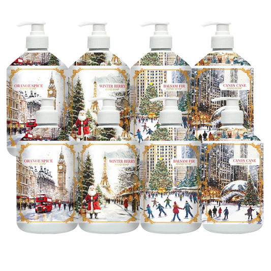 Home + Body Holiday Passport Hand Soap, 21.5 fl oz, 8-pack