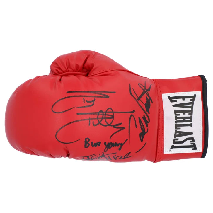 Rocky Cast Autographed Fanatics Authentic Boxing Glove with 4 Signatures