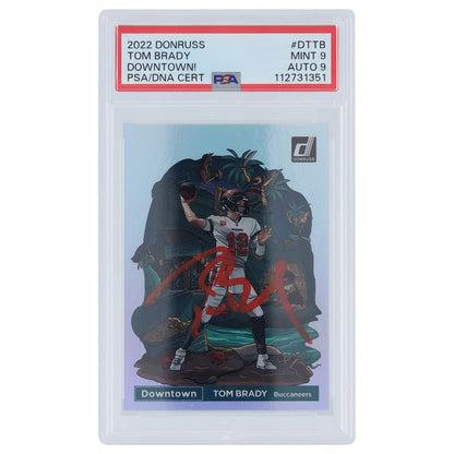 Tom Brady Autographed Tampa Bay Buccaneers 2022 Panini Donruss Downtown Red Ink #DT-TB PSA Authenticated