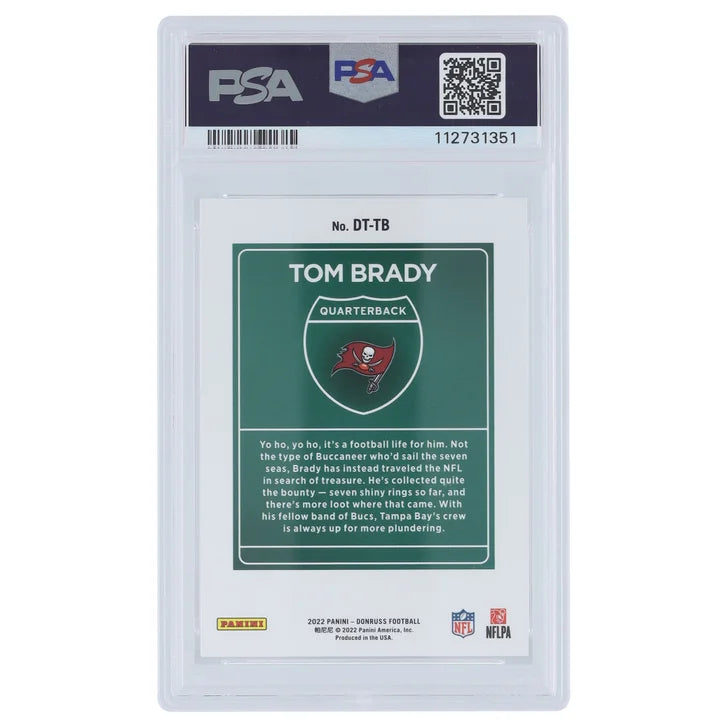 Tom Brady Autographed Tampa Bay Buccaneers 2022 Panini Donruss Downtown Red Ink #DT-TB PSA Authenticated