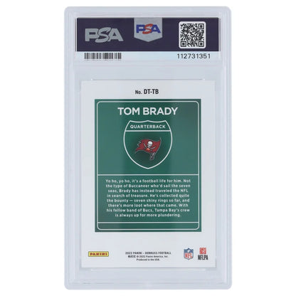Tom Brady Autographed Tampa Bay Buccaneers 2022 Panini Donruss Downtown Red Ink #DT-TB PSA Authenticated