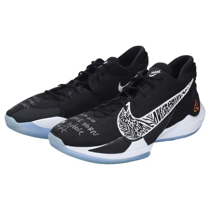 Giannis Antetokounmpo Milwaukee Bucks Autographed Game-Used Black Nike Shoes vs. Miami Heat on August 31, 2020 with "Game Worn The Bubble" Inscription