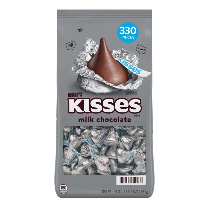 Hershey's Kisses, Milk Chocolate, 56 oz
