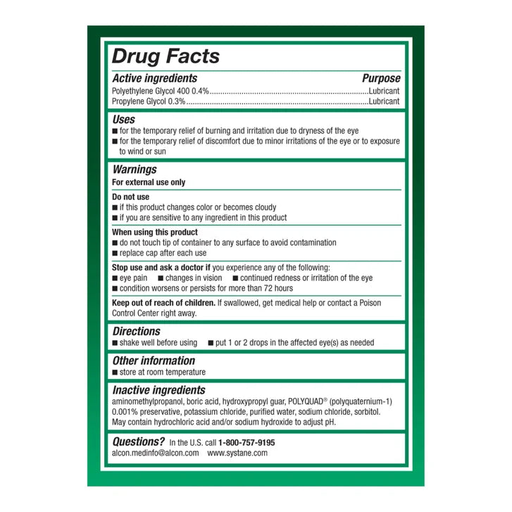 Systane ULTRA Lubricant Eye Drops, 30 ml.
