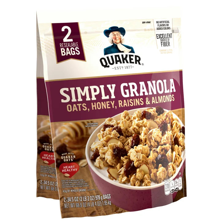 Quaker, Simply Granola, 34.5 oz, 2-Count