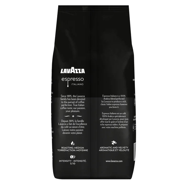 Lavazza Caffé Espresso 100% Premium Arabica Coffee, Whole Bean, 2.2 lbs