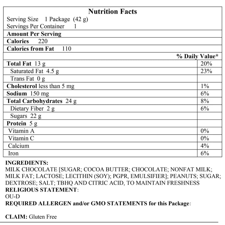 Reese's Peanut Butter Cups, Milk Chocolate, 1.5 oz, 36-count