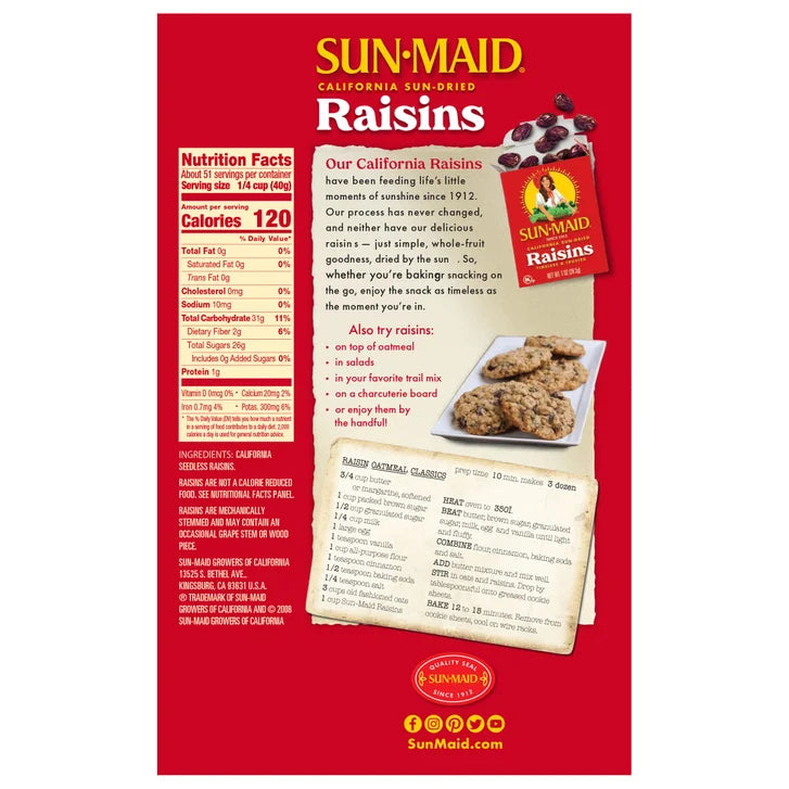 Sun-Maid, Raisins, 2.25 lbs, 2-Count