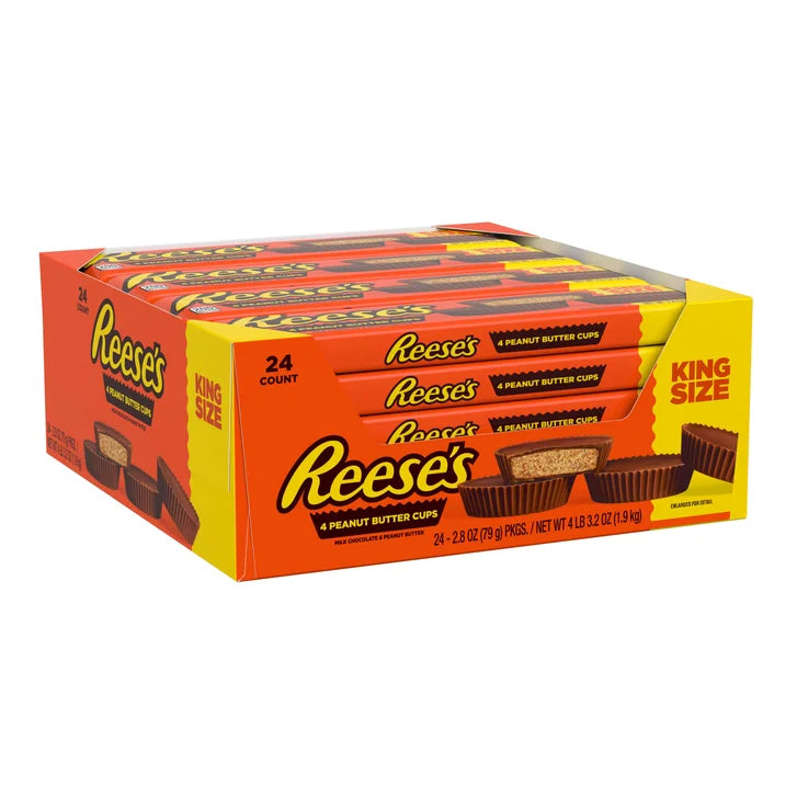 Reese's Peanut Butter Cups, King Size, 2.8 oz, 24-count