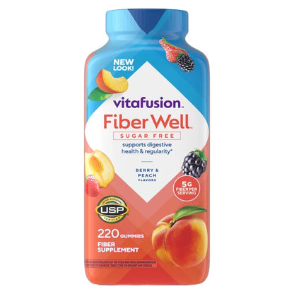 vitafusion Fiber Well 5 g Sugar Free Fiber, 220 Gummies