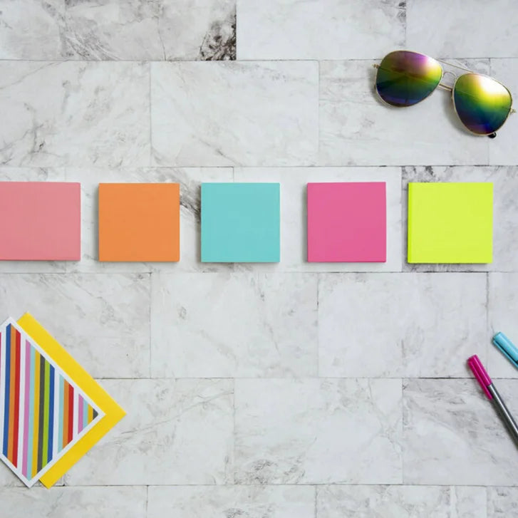 Post-it Notes, 3” x 3”, Assorted Bright Colors, 100 Sheets, 24 Pads